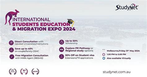 International Students Education and Migration Expo 2024, StudyNet Pty ...