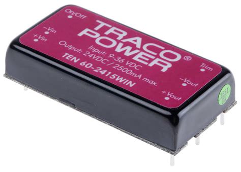 TEN 60-2415WIN TRACOPOWER | TRACOPOWER TEN 60WIN DC-DC Converter, 24V ...