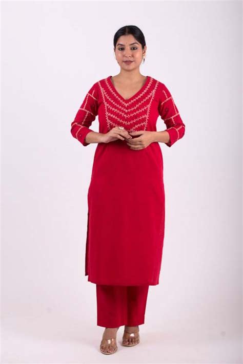 Urmul Desert Crafts- "Kungari"Straight Kurta – Okhaistore