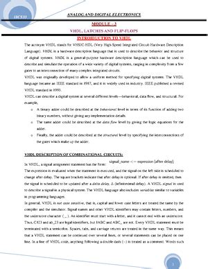 Digital Systems Testing - analog and digital electronics - VTU - Studocu