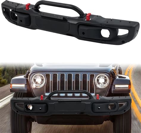 Amazon.com: CALLIERT Front Bumper, 10th Anniversary Bumper Compatible with Jeep Wrangler JL 2018 ...