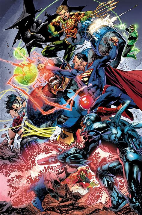 Justice Leaque vs Darkseid by Ivan Reis | Dc comics wallpaper, Justice ...