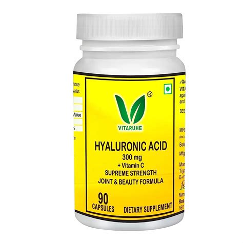 VITARUHE® Hyaluronic Acid Capsules High Dosage, 300 mg Per Capsule ...
