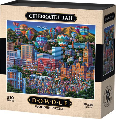 Celebrate Utah - Wooden Puzzle | Dowdle Folk Art - Boardwalk Puzzles