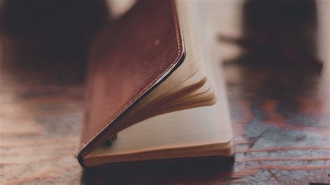 Download wallpaper 1920x1080 notebook, leather, brown, paper full hd ...