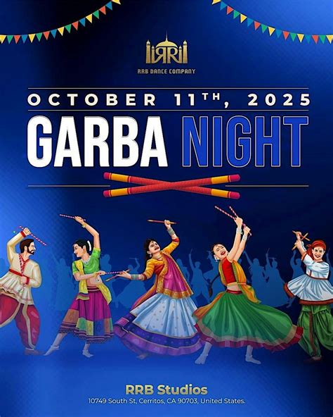 RRB Studios Presents Garba Night 2025, RRB Studios, Cerritos, 11 ...