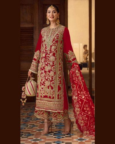 Woman’s Pakistani Style Straight Salwar Kameez – Shri Balaji Emporium