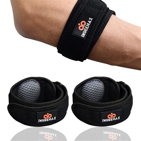 INDEEMAX Tennis Elbow Support Strap 2Pack, Golfers Elbow Support for Pain Relief Tendonitis ...