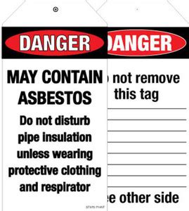 Safety Sign Store DANGER: May Contain Asbestos Emergency Sign Price in ...