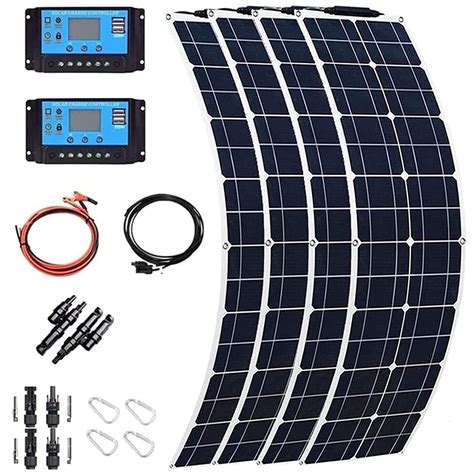 GEHPYYDS Kit Sistema Panel Solar Flexible 400W 600W 800W 1200W, MóDulo Fotovoltaico Panel Solar ...