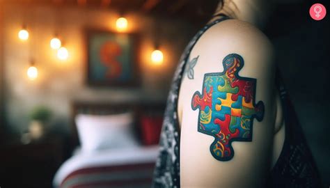 Puzzle Piece Tattoo Man