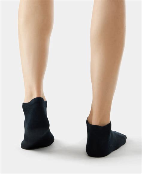 Buy Compact Cotton Low Show Socks with StayFresh Treatment - Black ...