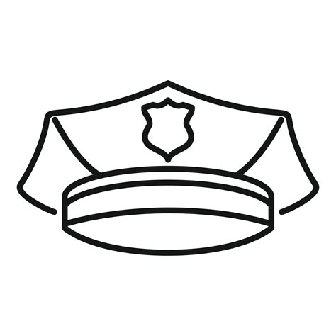Police Officer Hat Coloring Page