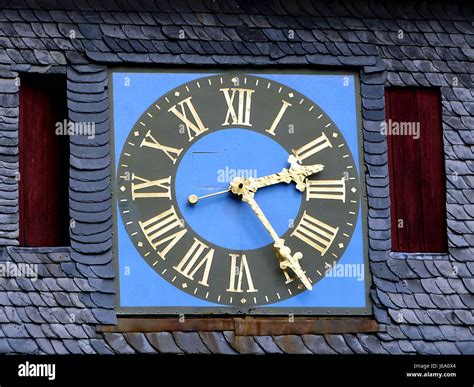 clock minute hand dial clock tower roman number digit hour hand blue ...