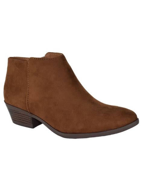 Mug Cognac Tan Brown Suede Booties Soda Women Ankle Boots Small Short ...