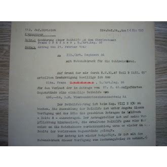 General der Infanterie FRIEDRICH MIETH - Autograph - 112. Infanterie ...