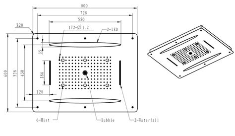 Four Function Ceiling Shower - Pliva I | Grotto World