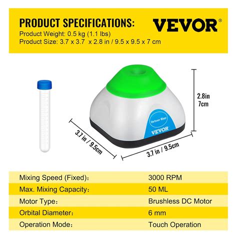 VEVOR Vortex Mixer, 3000RPM Mini Vortex Mixer India | Ubuy