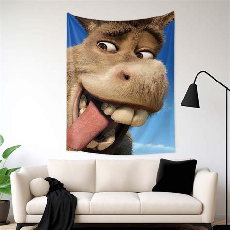 Donkey Shrek Tapestry, Memes Donkey Tapestry, Funny Donkey Art, Animal ...