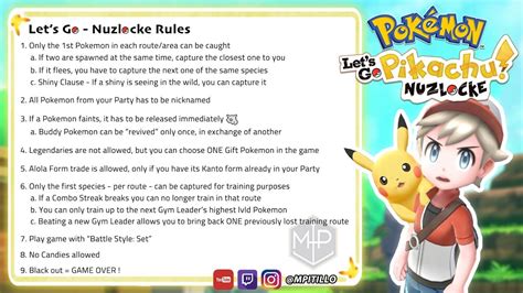 Pokémon Let's Go Nuzlocke Rules - YouTube