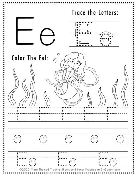 Printable Letter E Worksheets