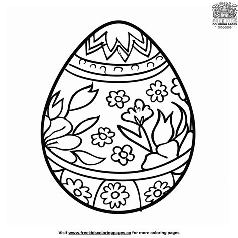 Simple Holiday Easter Egg Coloring Pages