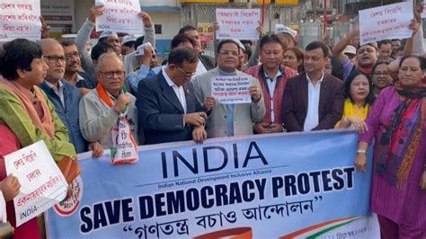 Watch: Dramatic scenes as INDIA bloc rally stopped by police in Guwahati