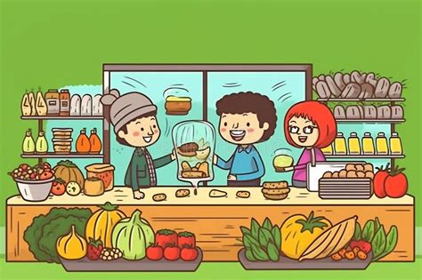 Juice Market Stall Cartoon 的图像结果