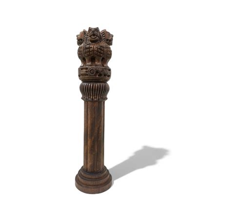 The Regal Ashoka Pillar : Wooden Sculpture – E-Studio