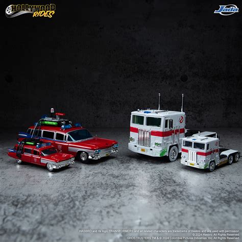 Jada Toys Hollywood Rides 1:32 G1 Optimus Prime with Ghostbusters Ecto ...