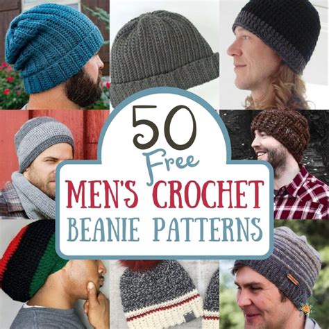 50 Best FREE Men's Crochet Beanie Patterns (by Skill Level) - Stardust ...
