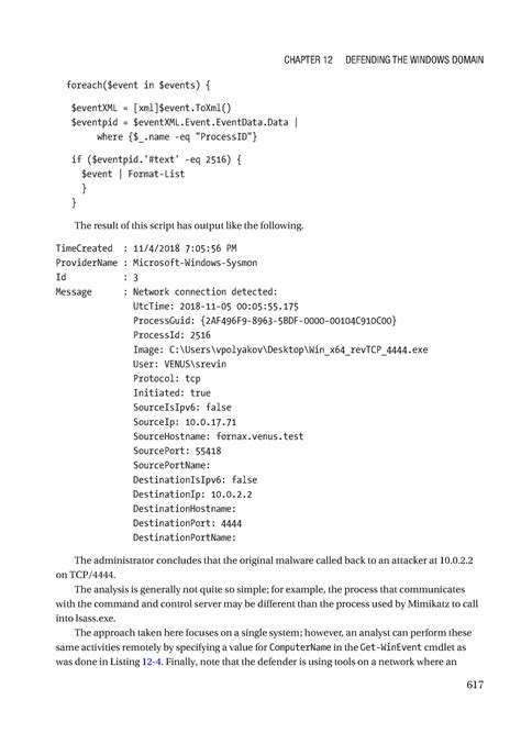 Cyber Operations-92 - foreach($event in $events) { $eventXML = [xml ...