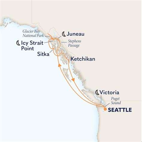 Map Of Alaska Cruise From Seattle