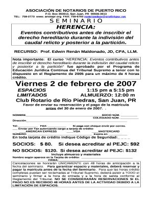 ASOCIACIN DE NOTARIOS DE PUERTO RICO Doc Template | pdfFiller