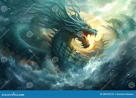 Tiamat Vs. Marduk: the Primordial Clash of Chaos and Order Stock Illustration - Illustration of ...