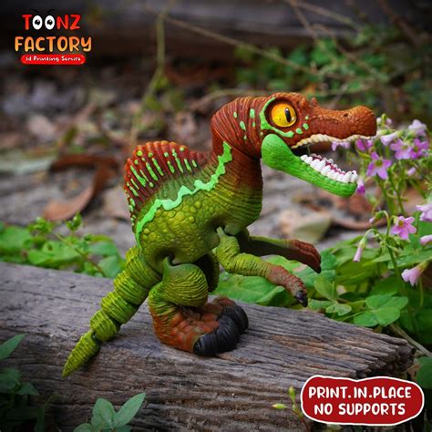 Flexi Spinosaurus Dinosaur Print in Place Toy /3D Print Instant ...