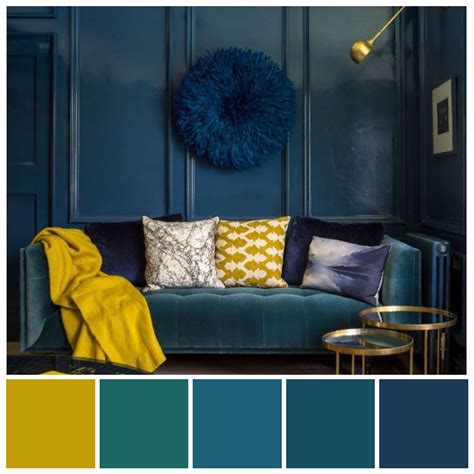 Blue Living Room with Gold Accents: Perfect Color Scheme for Home Decor