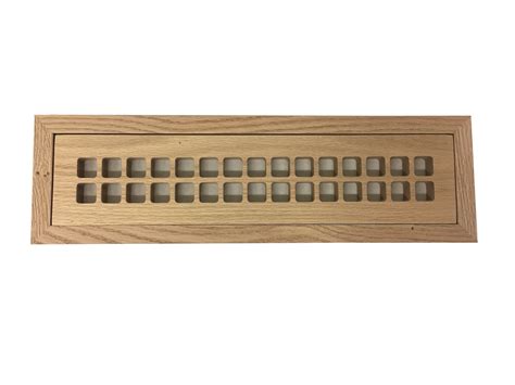 2 Inch x 14 Inch Red Oak Hardwood Vent Floor Register Flush Mount ...