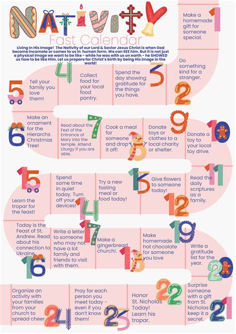 Nativity Fast Calendar | Ukrainian Orthodox Church of the USA