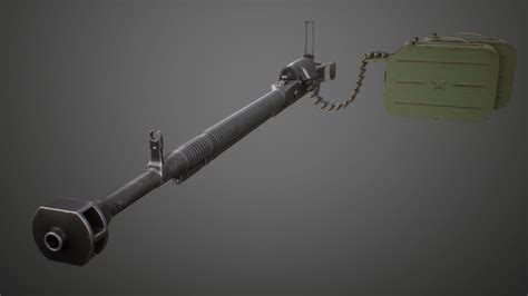 DShK Machine Gun highpoly 3D model | CGTrader