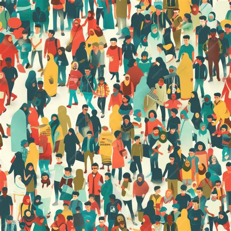 A large group of people standing together Suitable for team unity or ...