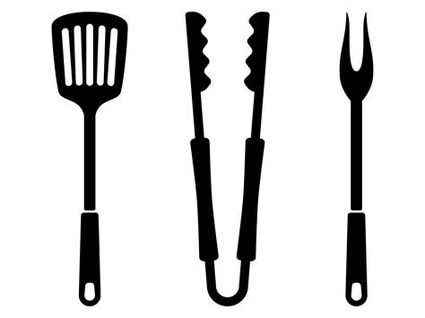 Bbq utensils svg grill tools silhouette barbeque clipart etsy australia ...