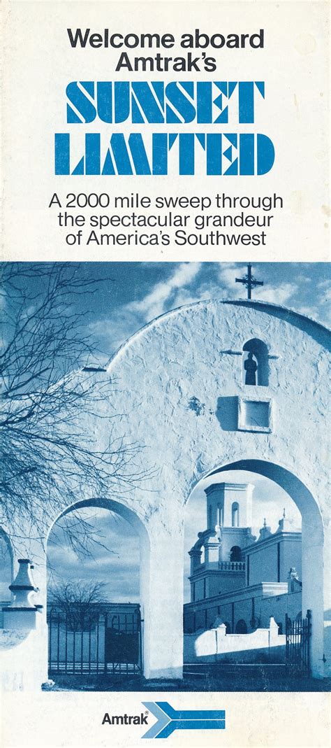 Amtrak Sunset Limited Welcome Aboard Brochure - Etsy