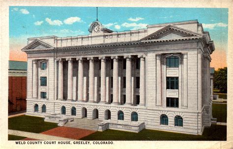 Vintage Postcard Weld County Court House Greeley Colorado | eBay