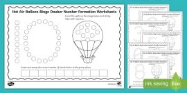 Square Bingo Dauber Number Formation Worksheets - Twinkl