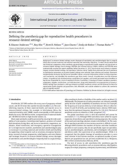 Reproductive Medicine and Anesthesia 的图像结果