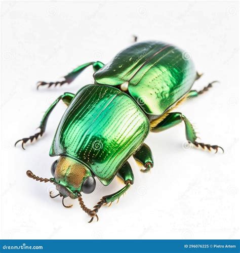 Green June Beetle Bug Insect Grub Coleopteran Fly, Stock Illustration ...