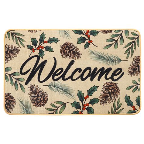 Amazon.com: Heirloom Haven Christmas Welcome Door Mat, Winter Xmas ...