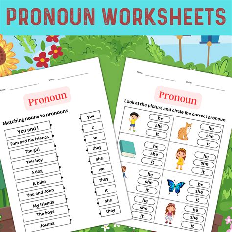 Pronoun Worksheets Bundle - Worksheets Library
