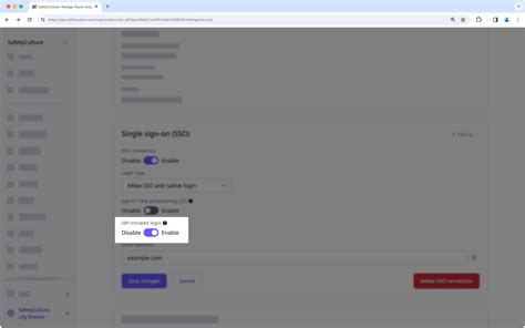 Manage single sign-on (SSO) login settings | SafetyCulture Help Center